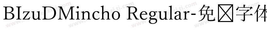 BIzuDMincho Regular字体转换